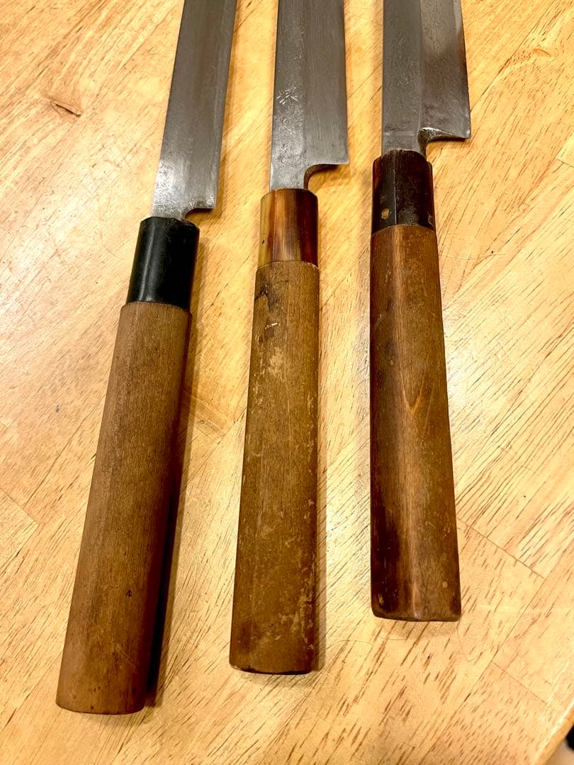 蛸引包丁、柳刃包丁 3本まとめて 堺久光、無銘 - メルカリ