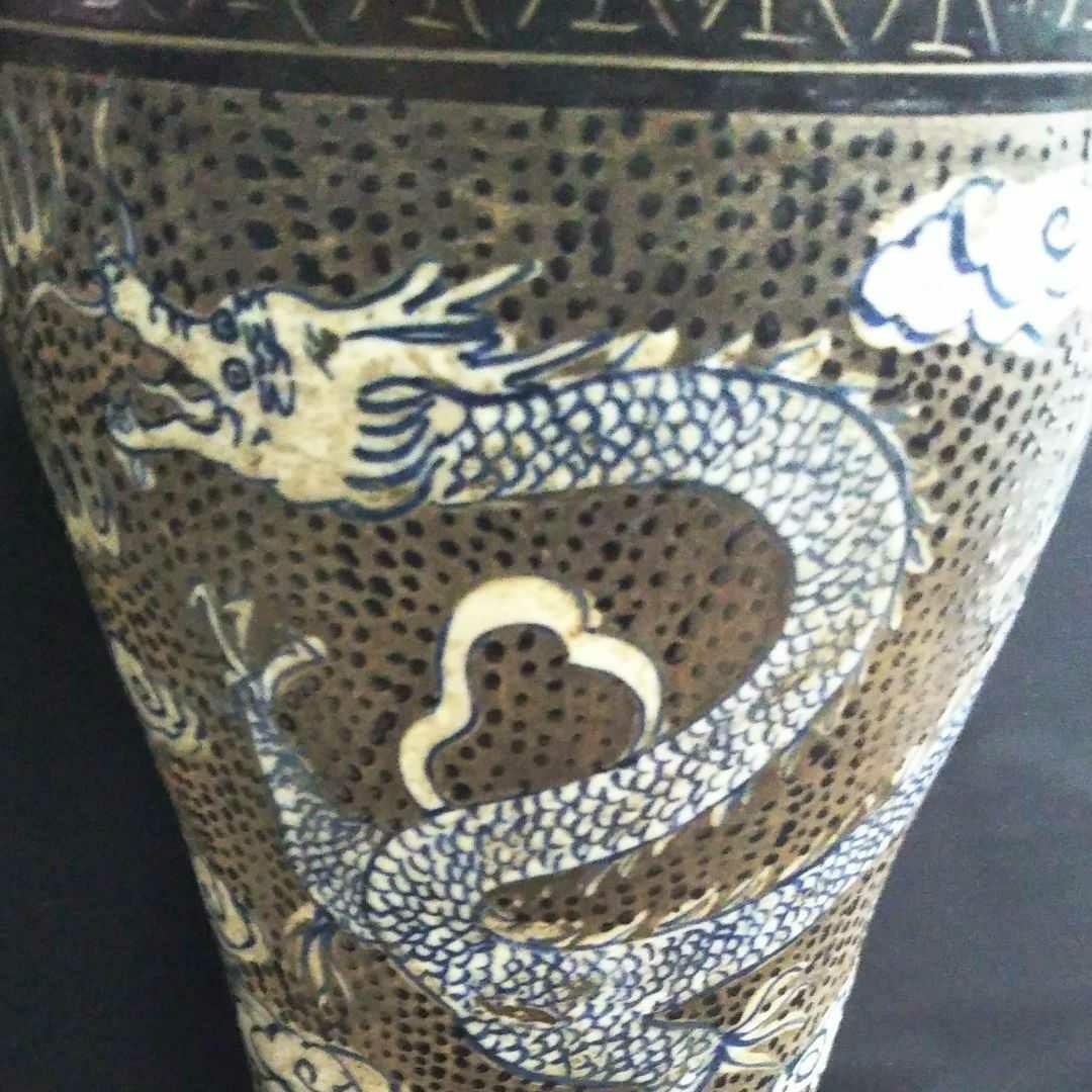 中国古美術/磁州窯黒掻落龍紋大梅瓶/北宋代/ - メルカリ