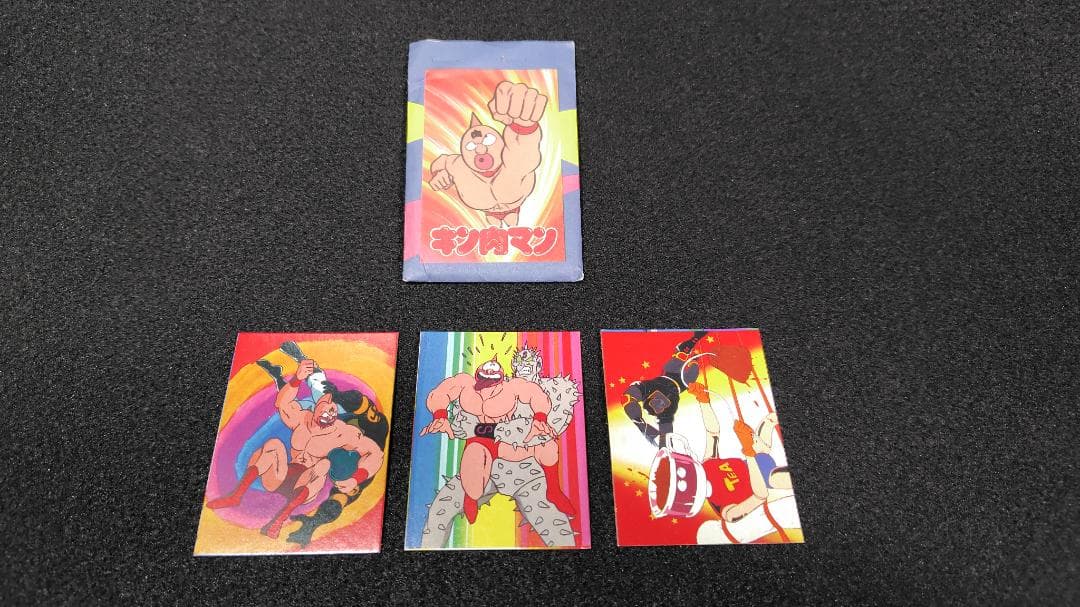超希少【当時モノ】キン肉マンカード3枚 メンコ 昭和アニメ 裁断エラー