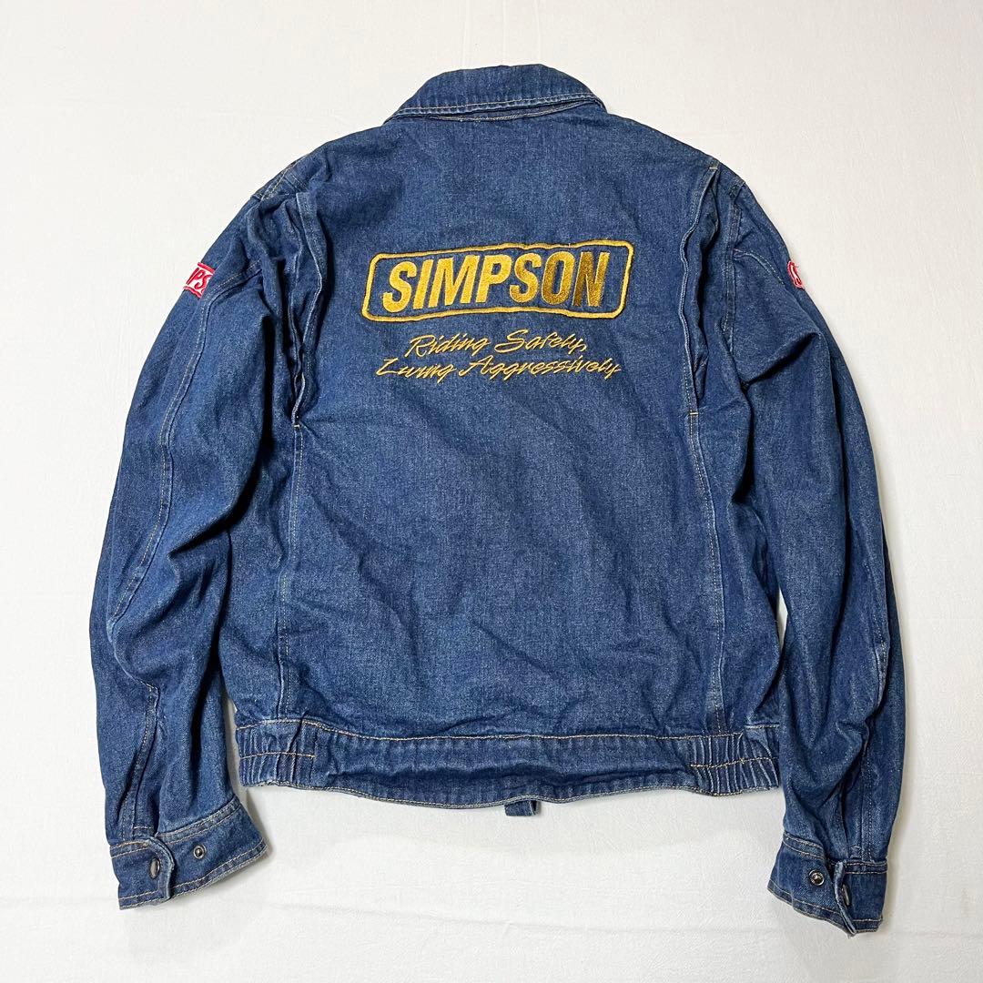 SIMPSON シンプソン デニムジャケット 刺繍 インディゴ ジップアップ