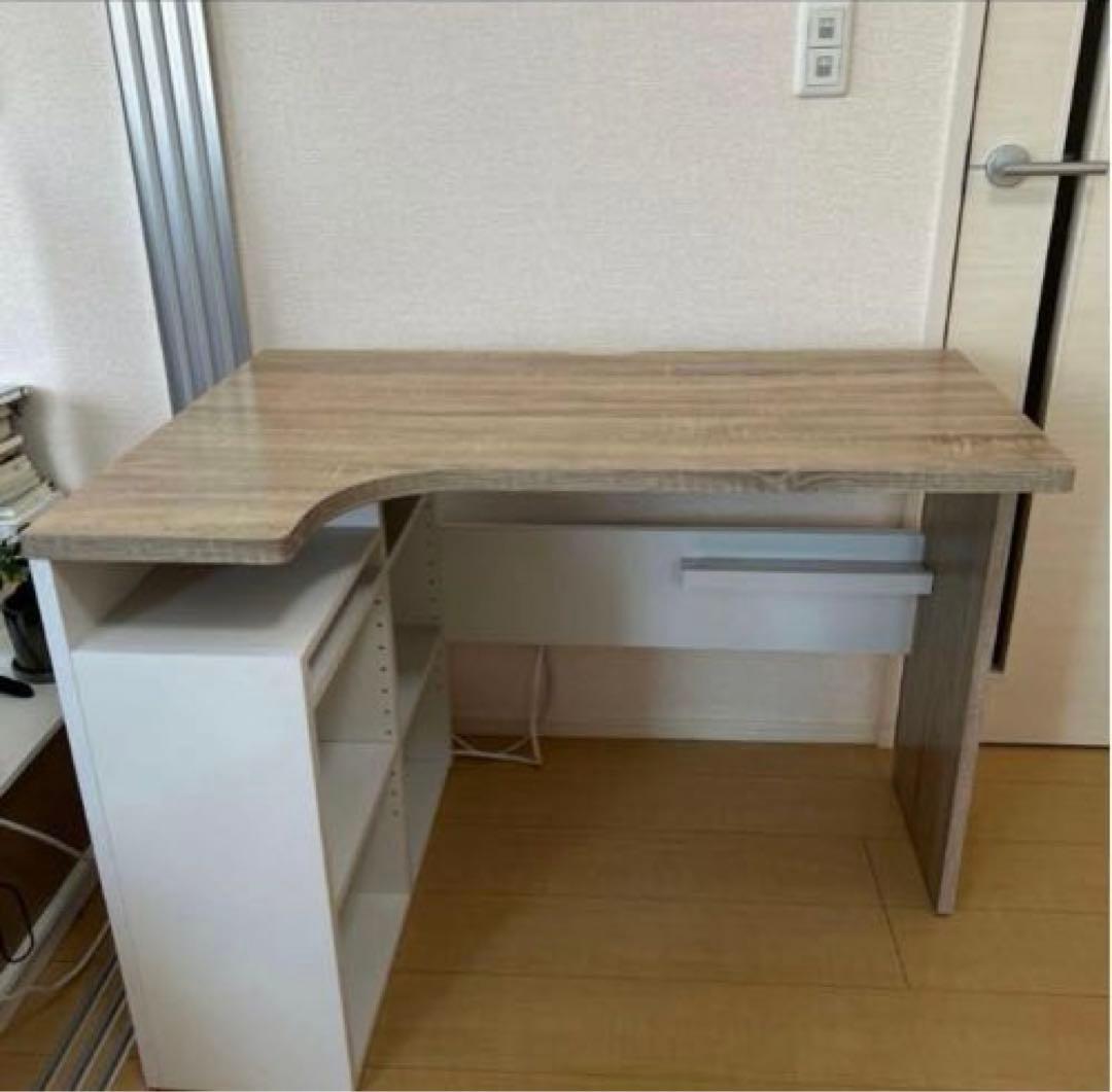 ぱ*こ様 LOWYA(ロウヤ)パソコンデスクL字型、幅100cm、オーク/ホワイ Amazon | LOWYA ロウヤ パソコンデスク 学習机 勉強机 L字 シンプル
