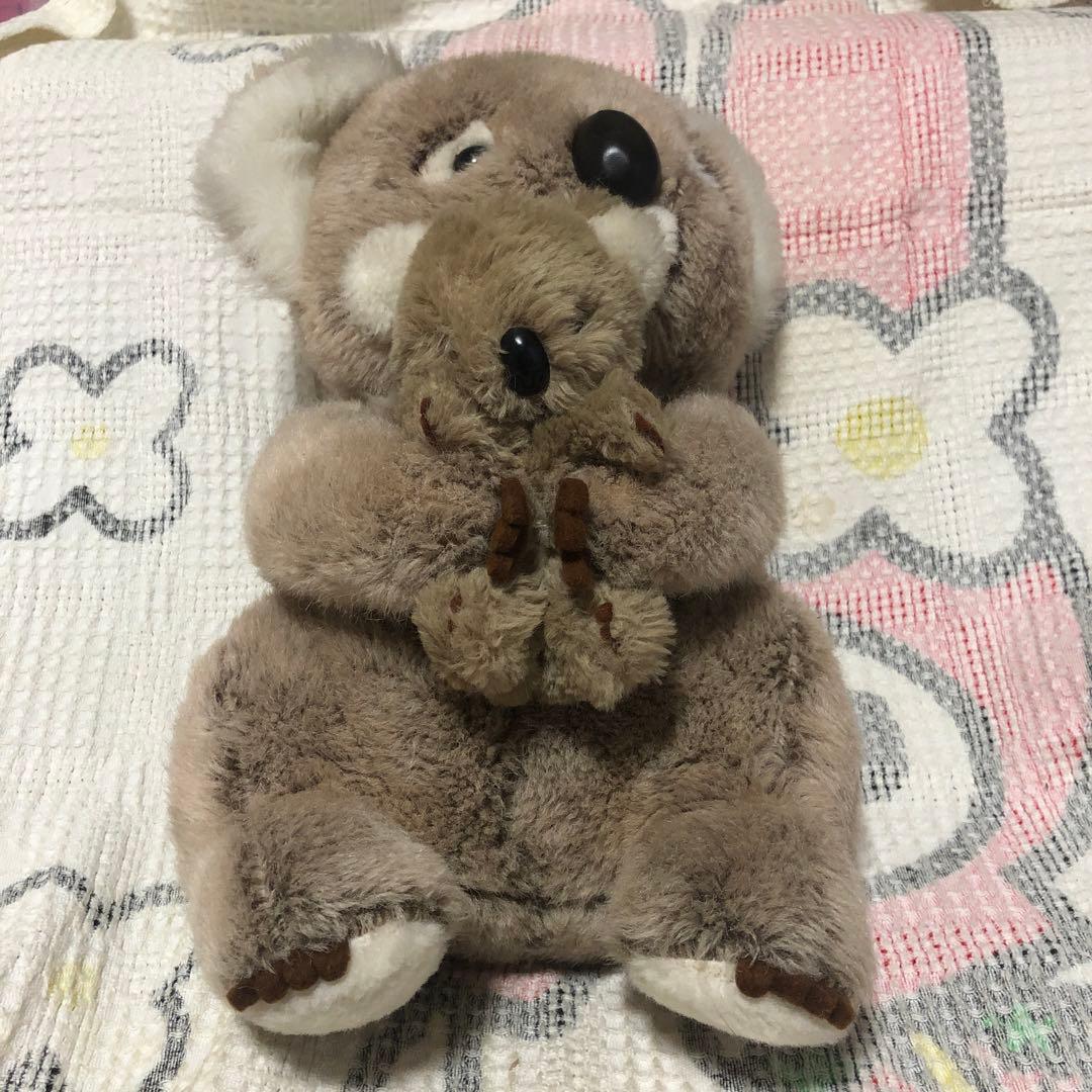 昭和レトロ ヴィンテージ ファースト社 親子コアラ ぬいぐるみ 中古品
