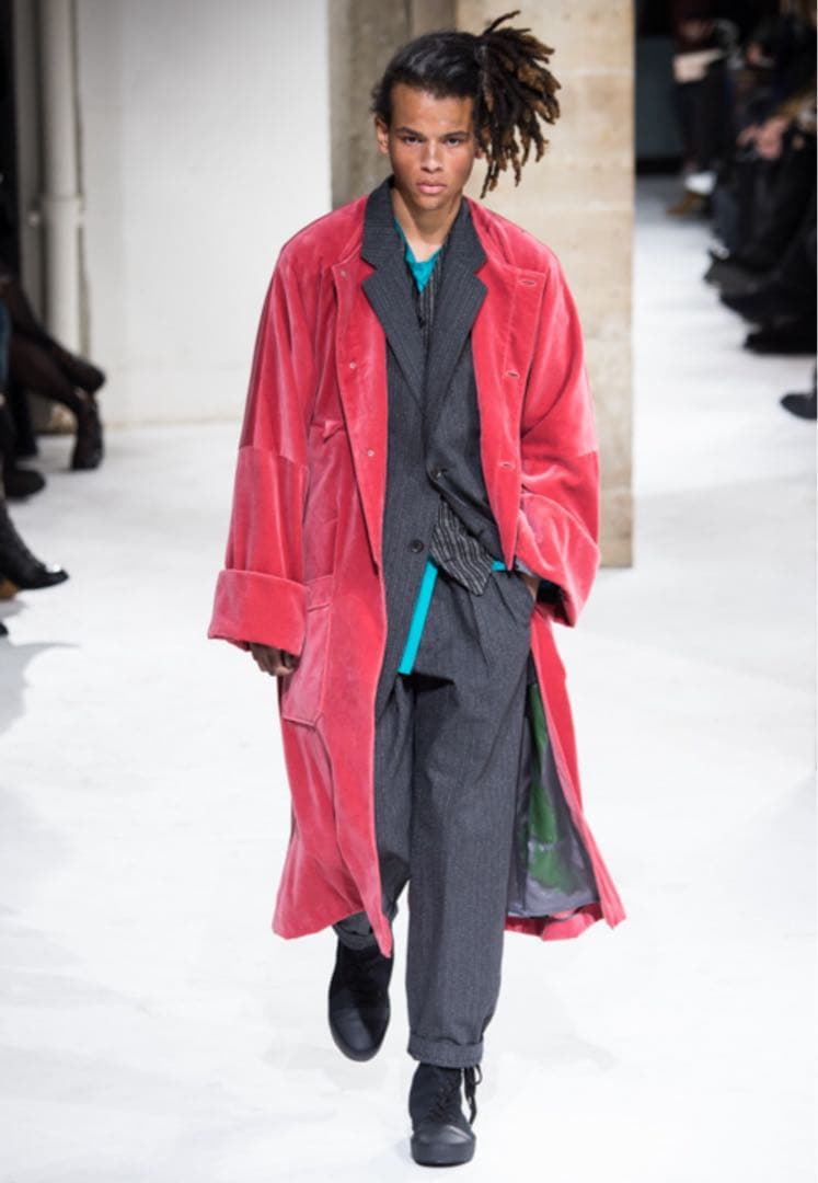 17AW Yohji Yamamoto HOMME ペイントリバーシブルコート ヨウジヤマモトプールオ Yohji Yamamoto POUR HOMME リバーシブル抜染