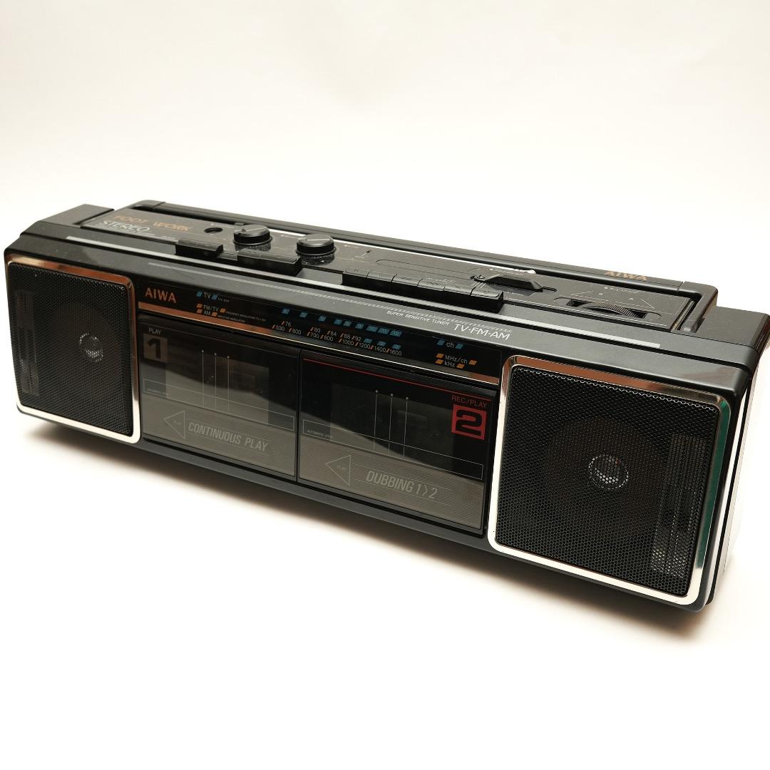 AIWAアイワ ラジカセ FOOT WORK CS-W10 昭和レトロ通電確認済 - メルカリ