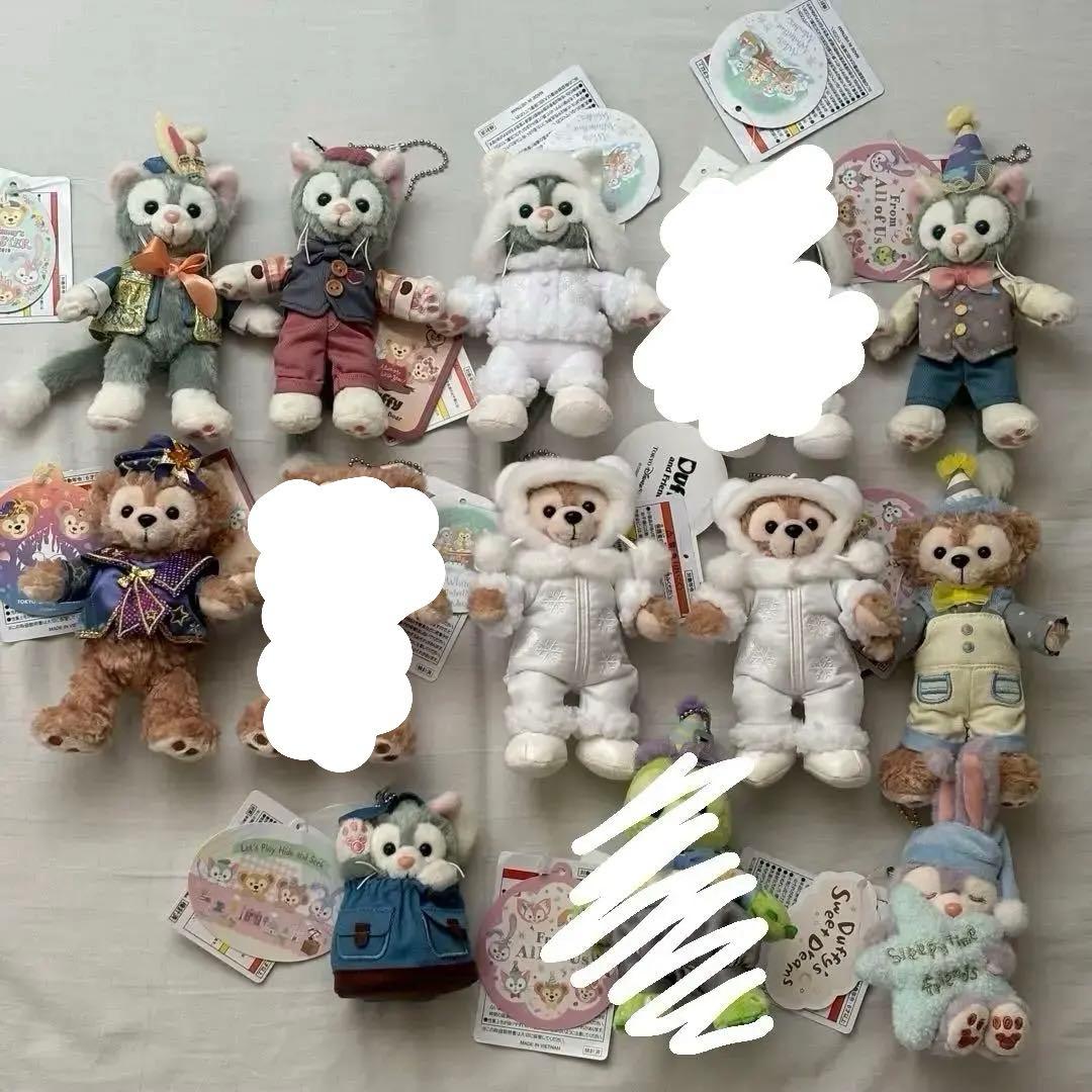 タグ付き　ダッフィー　ジェラトーニ　ぬいぐるみバッジ タグ付き】ダッフィー＆ジェラトーニ ぬいぐるみバッジ まとめ売り