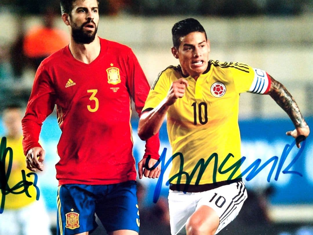 セール中…ロドリゲスとジェラール・ピケ直筆サイン入り超 特大写真… Yahoo!オークション -「(gelato pique ジェラート ピケ)」(サッカー