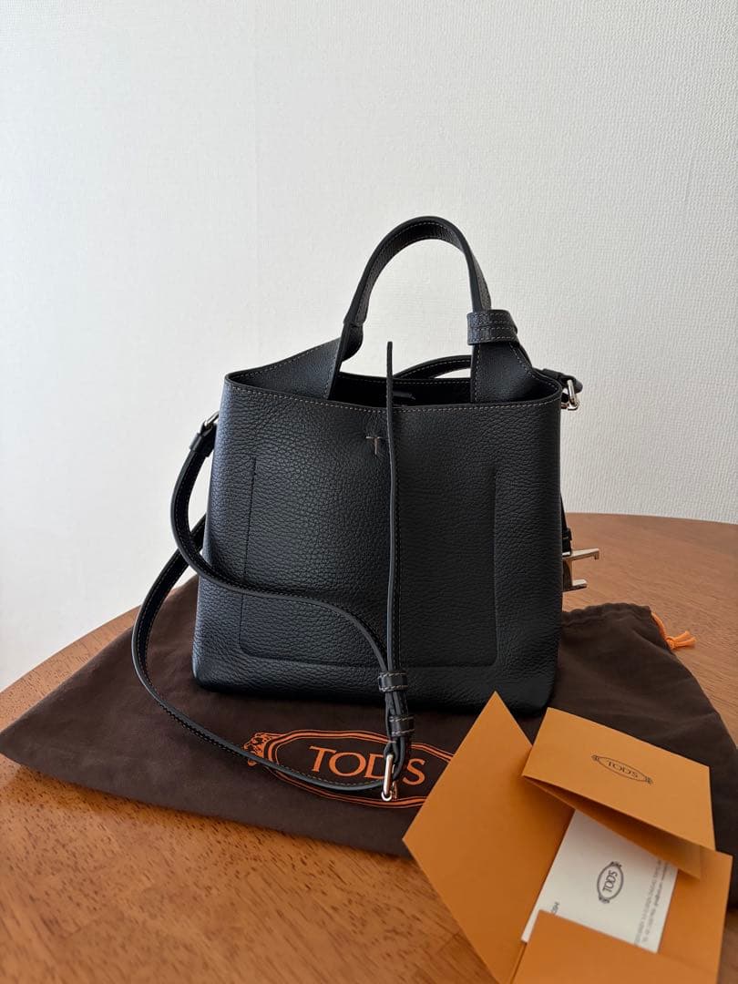 tod's タイムレス ミニ ショルダーバッグ ブラック トッズ TOD'S（トッズ） ショルダーバッグ T TIMELESS Micro Shoulder Bag T