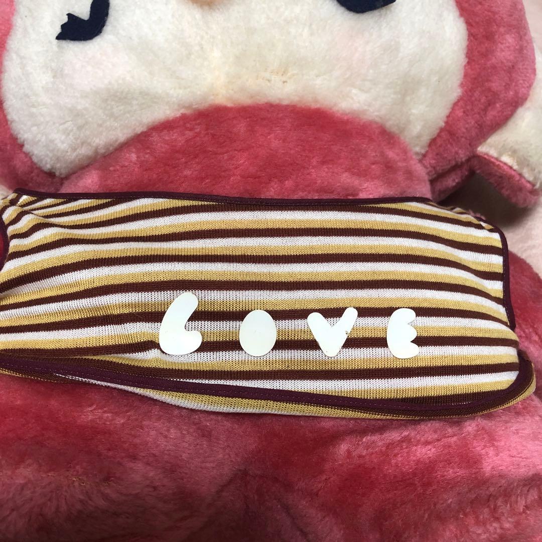 昭和レトロ ピンクのおさるさん ぬいぐるみ 中古品 - メルカリ