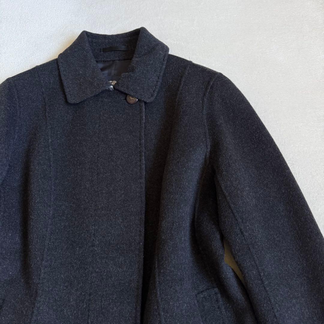 極美品】バーバリーロンドン ピーコート カシミア混 グレーブラック 11