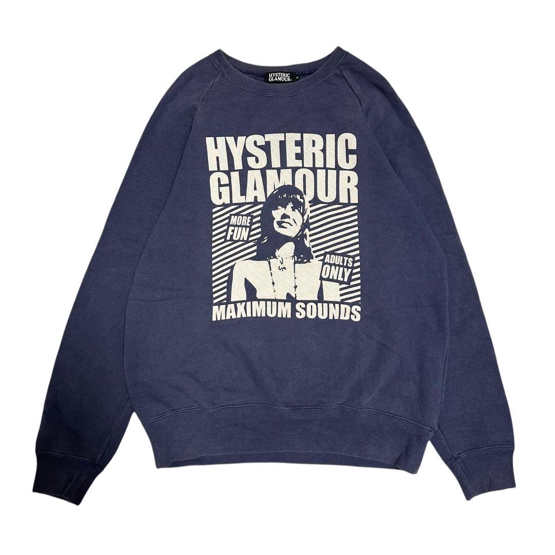 ヒステリックグラマー　スウェット　ヒスガール　センターロゴ　ネイビー　紺　M HYSTERIC GLAMOUR（ヒステリックグラマー）の「GIRLS CLUB スウェット