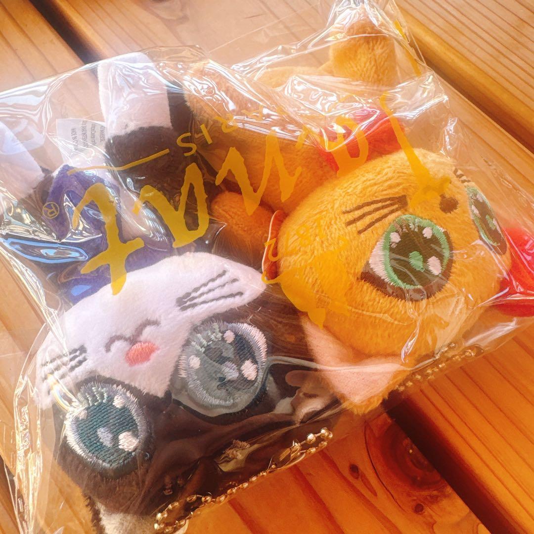 万博 フランス館 Janat紅茶 ノベルティ 猫のキーホルダー 2種セット