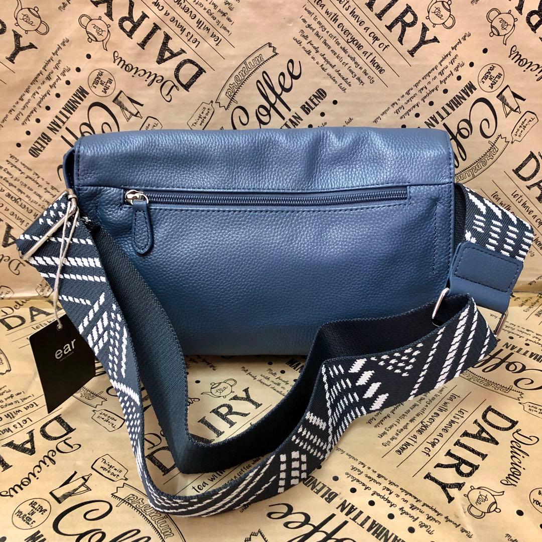 美品】イアパピヨネ ショルダーバッグ タグ付 レザー ブルー S3030