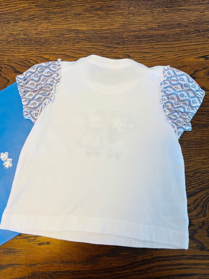 ファミリア 即完売 美品 ブルーリバティ クマ テリア Tシャツ