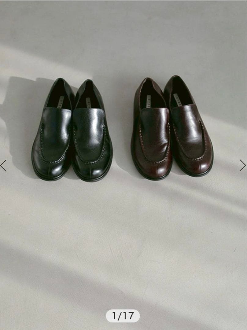 etretokyo エトレトウキョウ　オイルドレザーフラットローファー オイルドレザーフラットローファー(36 BLACK): シューズ │ ETRE TOKYO