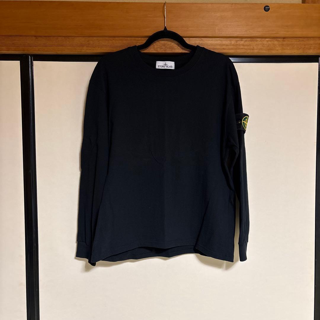 STONE ISLAND ブラック ロングスリーブ Tシャツ - メルカリ