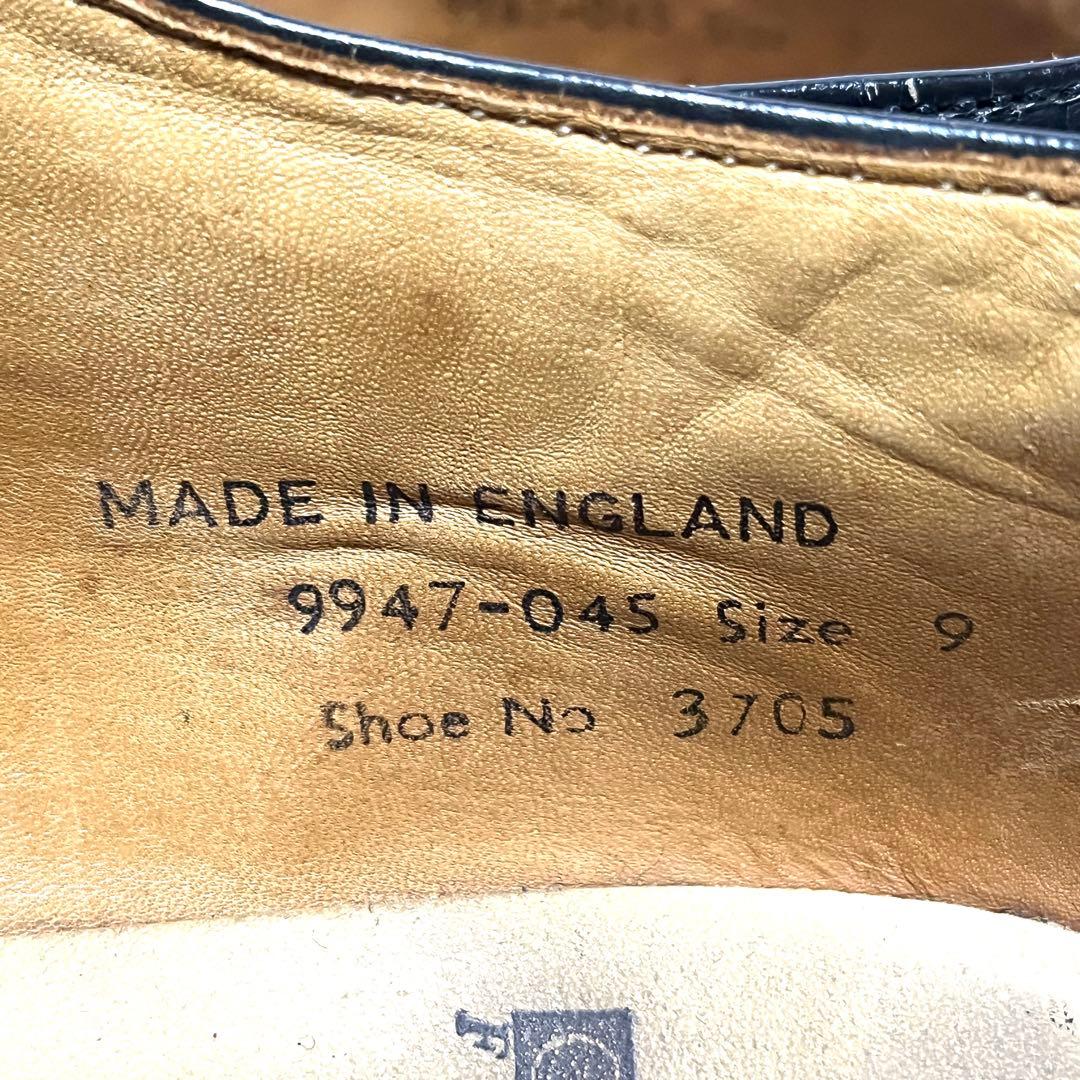 ★E COX★3705★白黒レザーシューズ★9(27.5cm)★