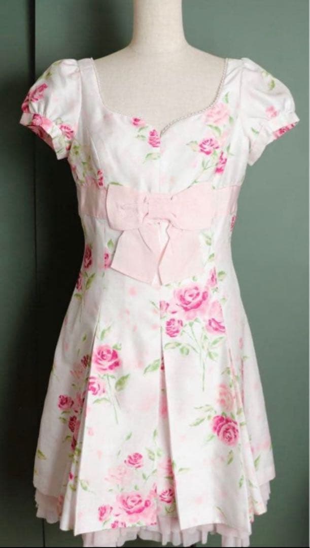 ジーザスディアマンテ JESUS DIAMANTE ぼかし薔薇柄 ワンピース