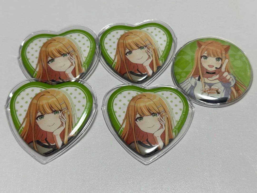 学園アイドルマスター -初恋公演- ハート缶バッジ まねきねこ 紫雲清夏