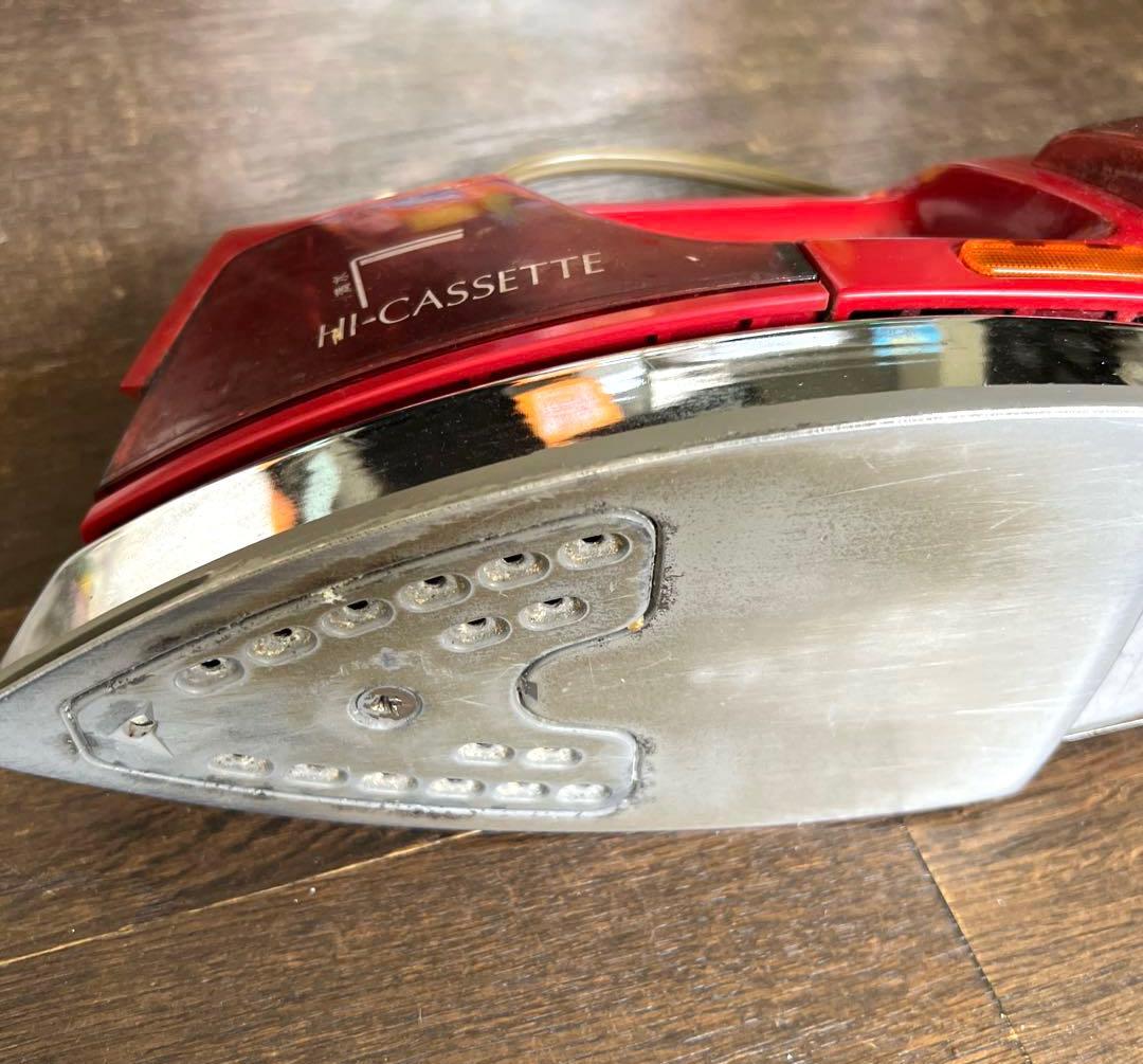 昭和レトロ家電】National NI-7600 スチームアイロン 赤とケース