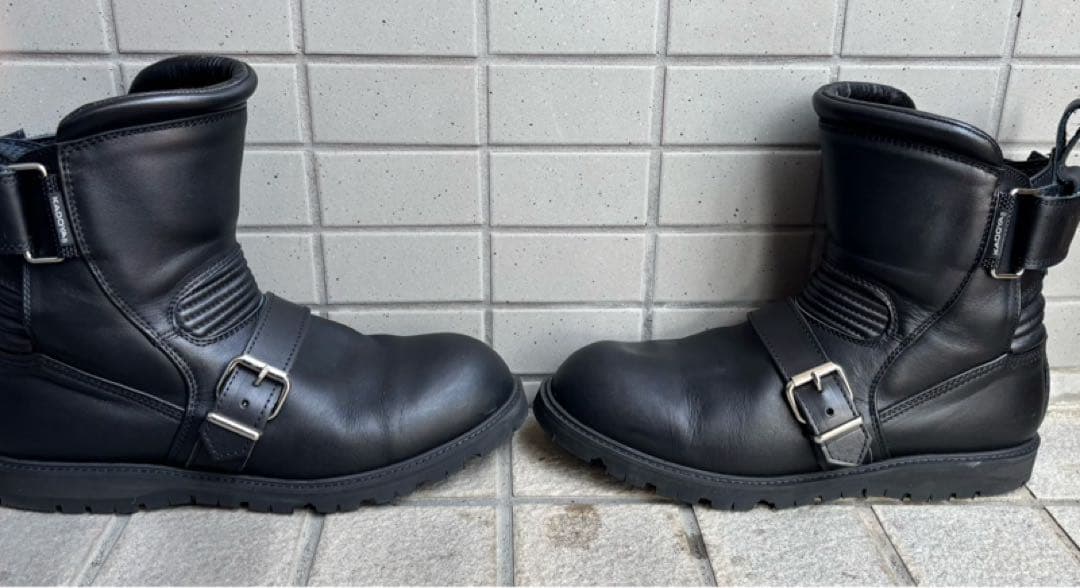 カドヤKADOYA ブラックアンクルブーツ　27.0cm