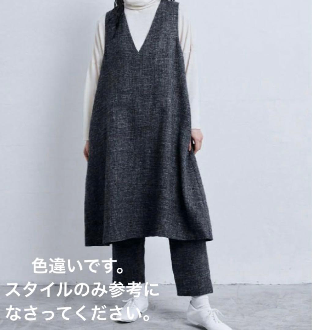 中川政七商店 ウール麻ツイードワンピース ワンピース ジャンパー