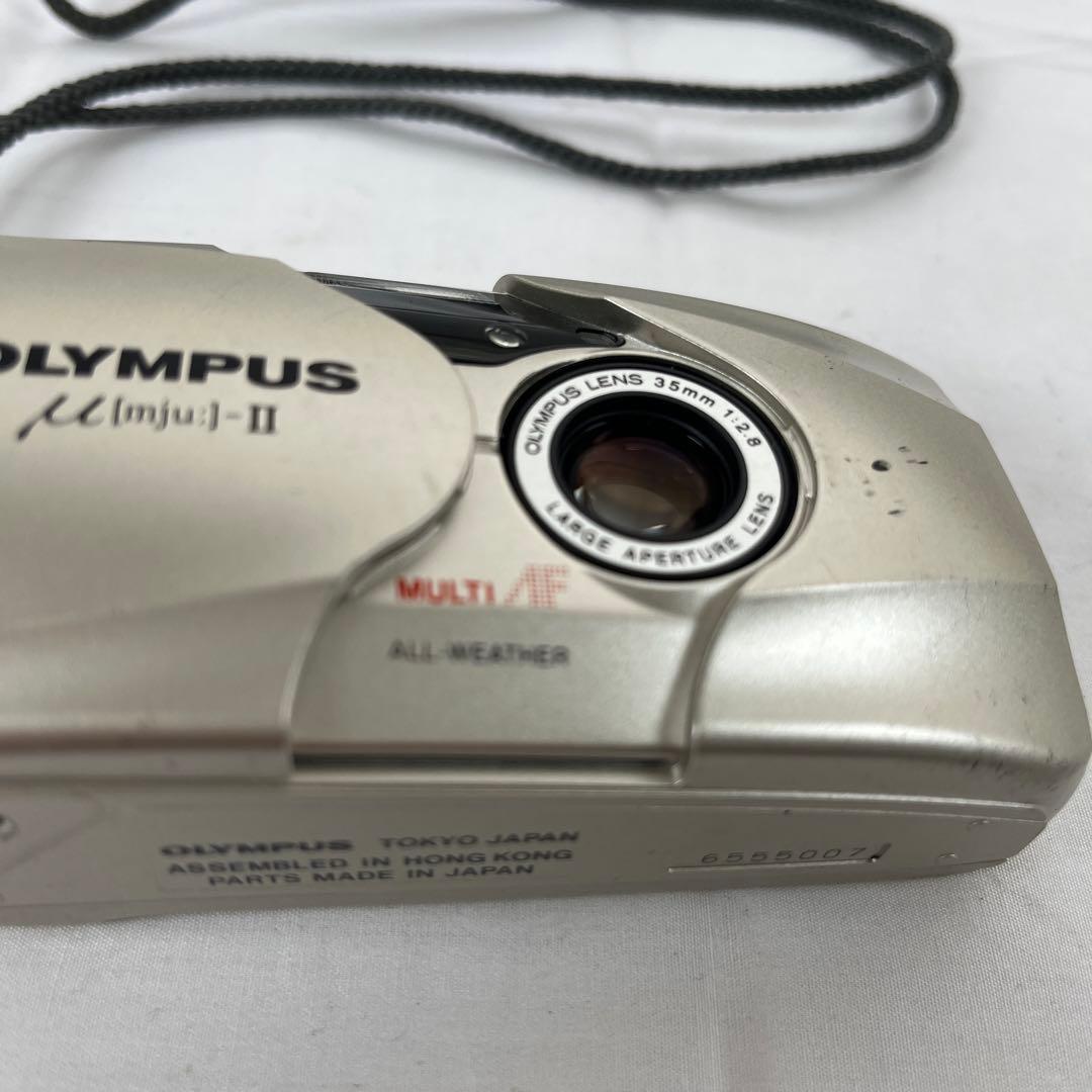 h) OLYMPUS μ[mju:]-II シルバー フィルムカメラ ジャンク - メルカリ