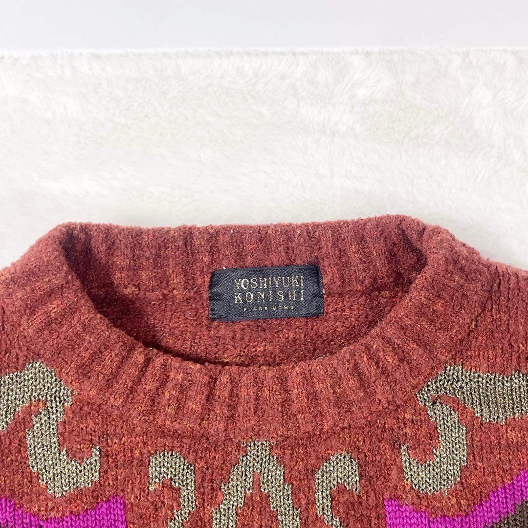 希少】YOSHIYUKI KONISHI 総柄 ニット 花柄 80s 90s - メルカリ