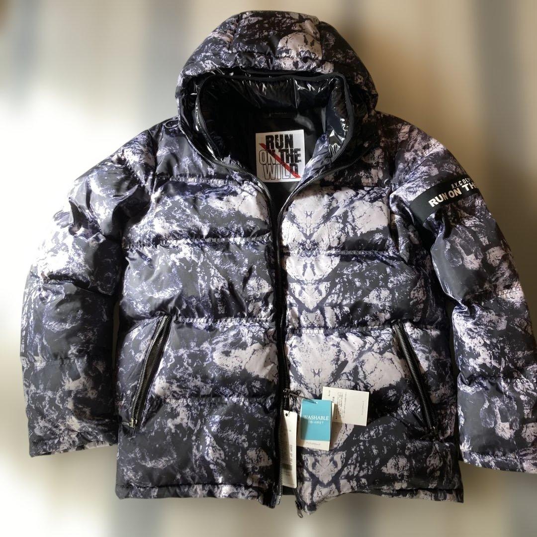 新品 最終値下げ❗️ダウンジャケット カモフラージュ柄 フード付き