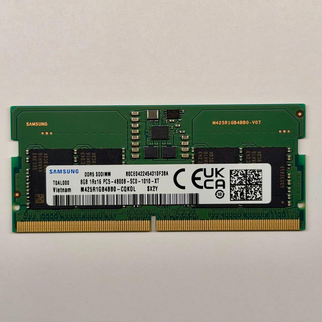 SAMSUNG DDR5メモリ SO-DIMM 4800MHz 8GB Samsung 8GB DDR5 5600MHz PC5-44800 CL46 SODIMM 1Rx16 Single Rank