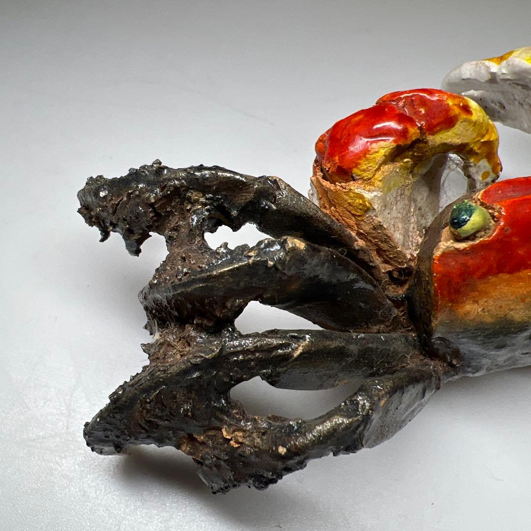 楽山焼 水月焼 カニ置物 幅約13㎝ 東Y7-0507⭐︎2F