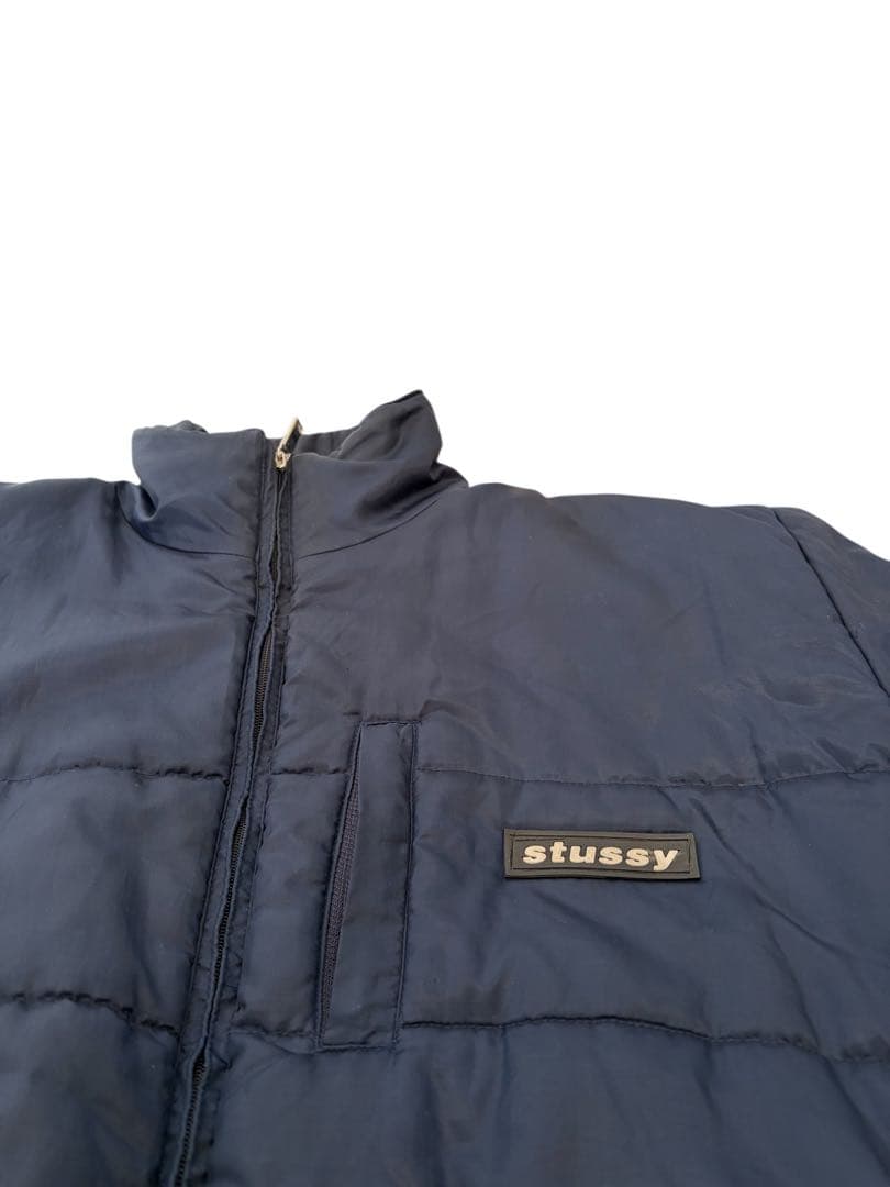 希少 90s OLD STUSSY 中綿ジャケット ネイビー XL - メルカリ