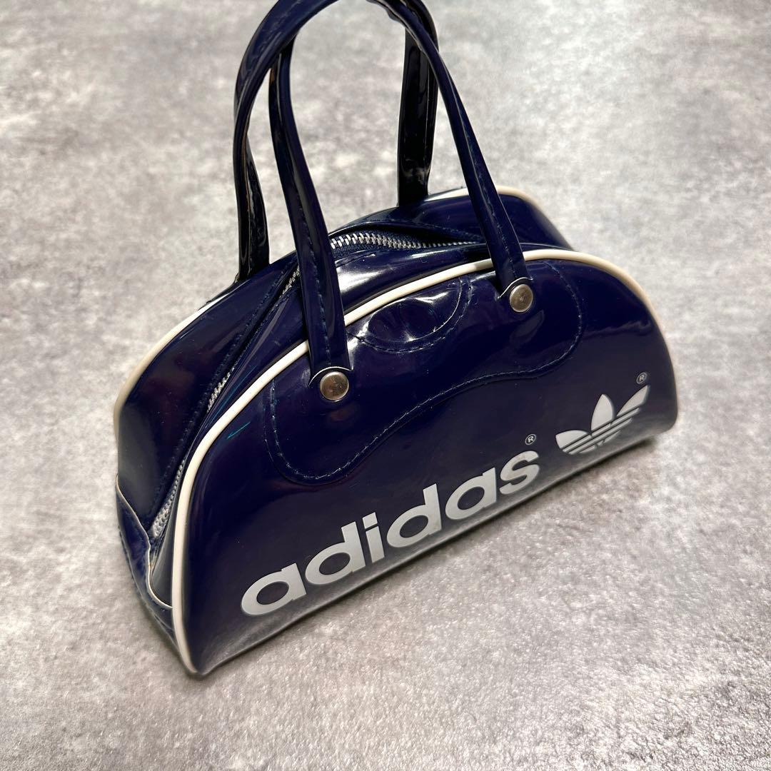 70s adidas エナメル ミニバッグ/ビンテージ/ハンドバッグ】 - メルカリ