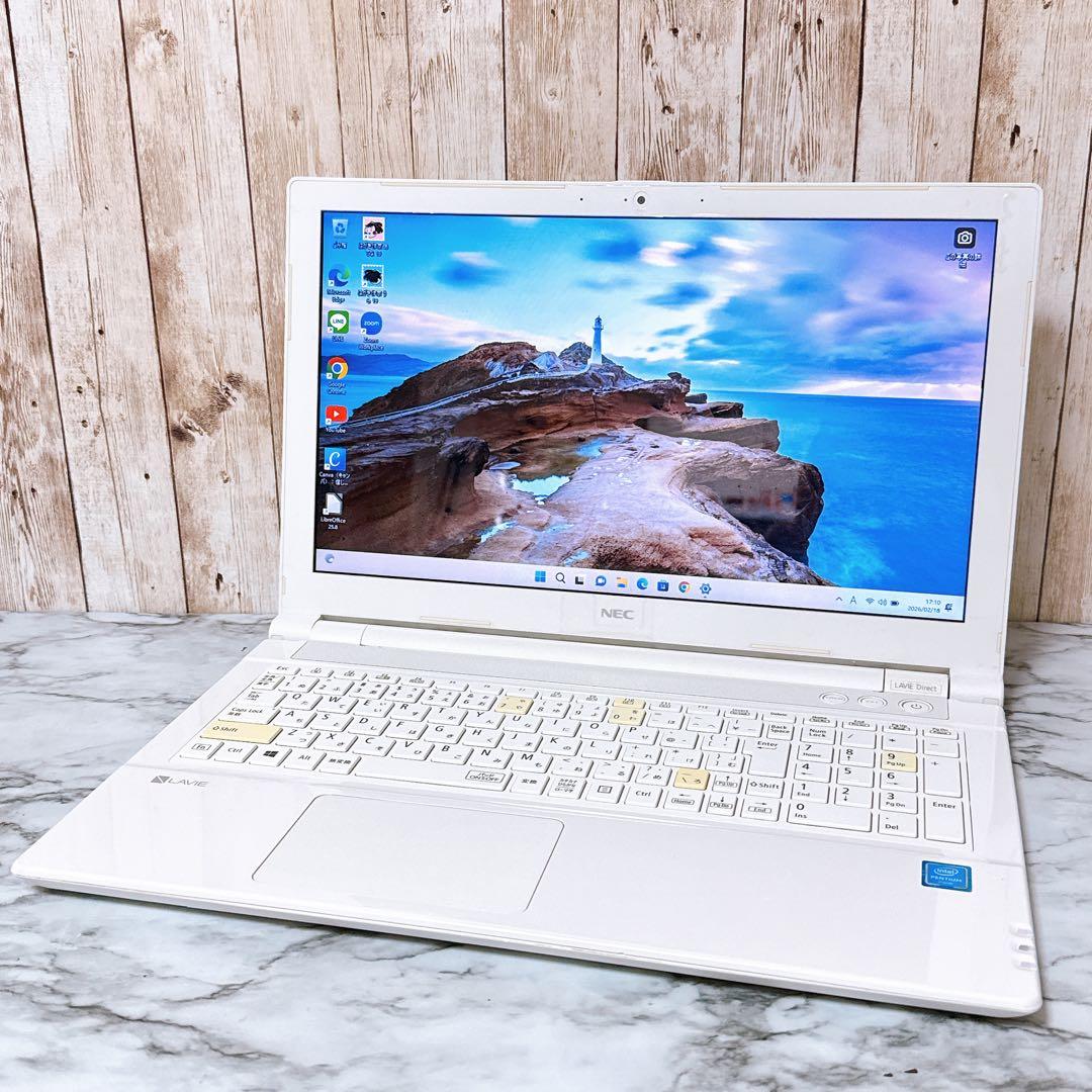 1台限定✨すぐ使える薄型パソコンPC✨爆速SSD/メモリ8GB✨カメラ付き