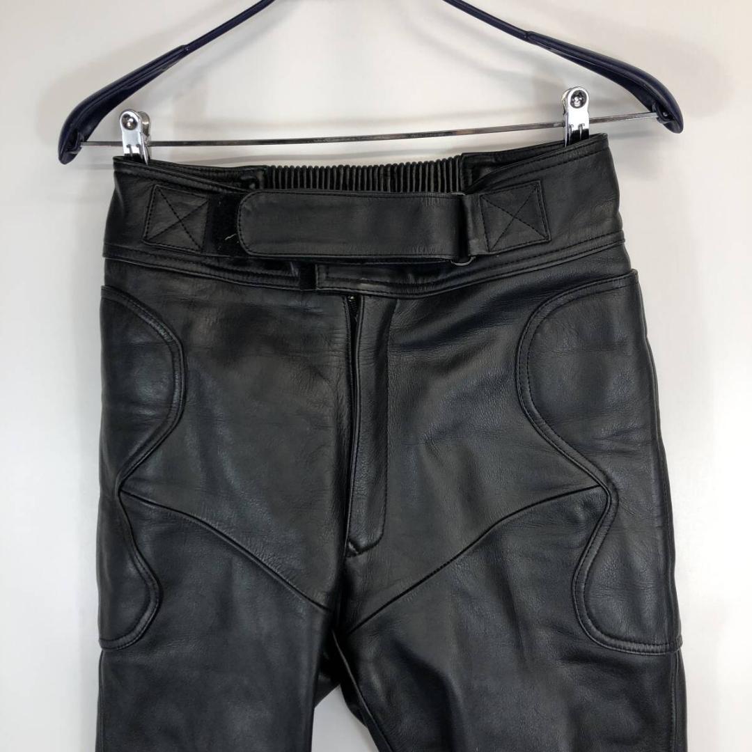 南海部品 NANKAI レザーパンツ ライディングパンツ ブラック 牛革 L