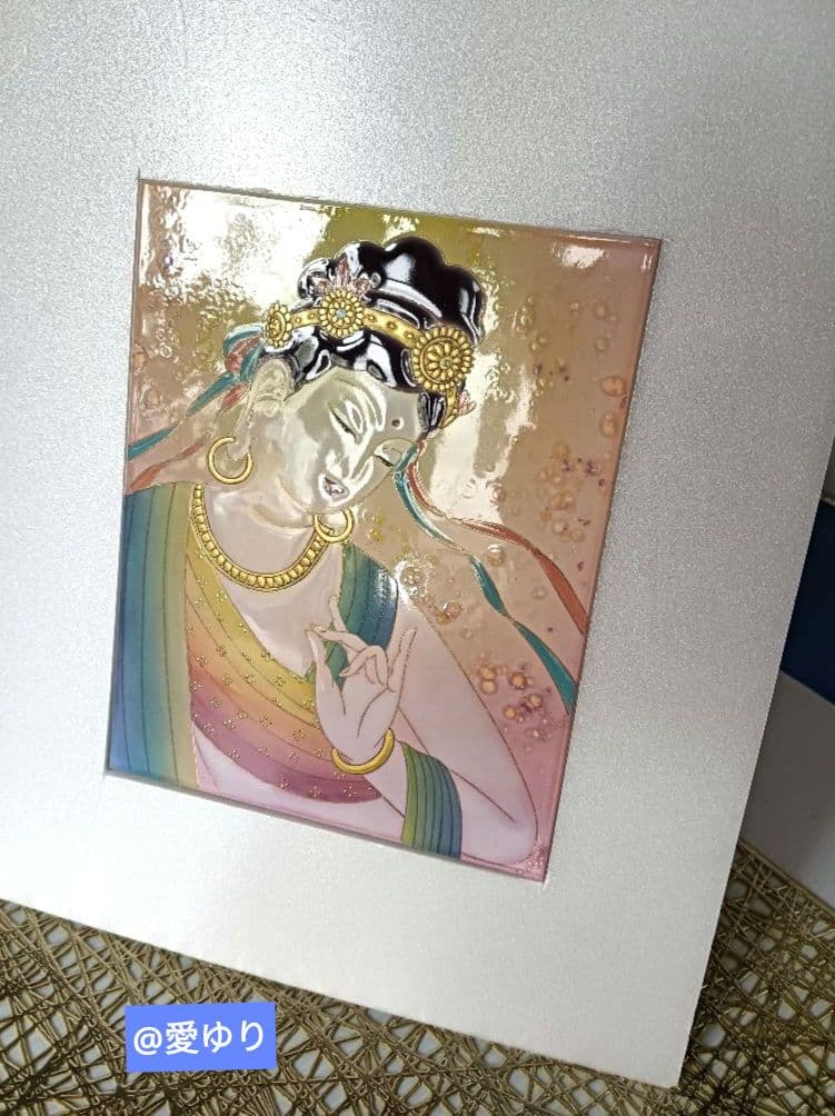 草場一壽♢陶彩画原画【稀観品⭐開運最多幸】『和顔』特注⭐空色ver