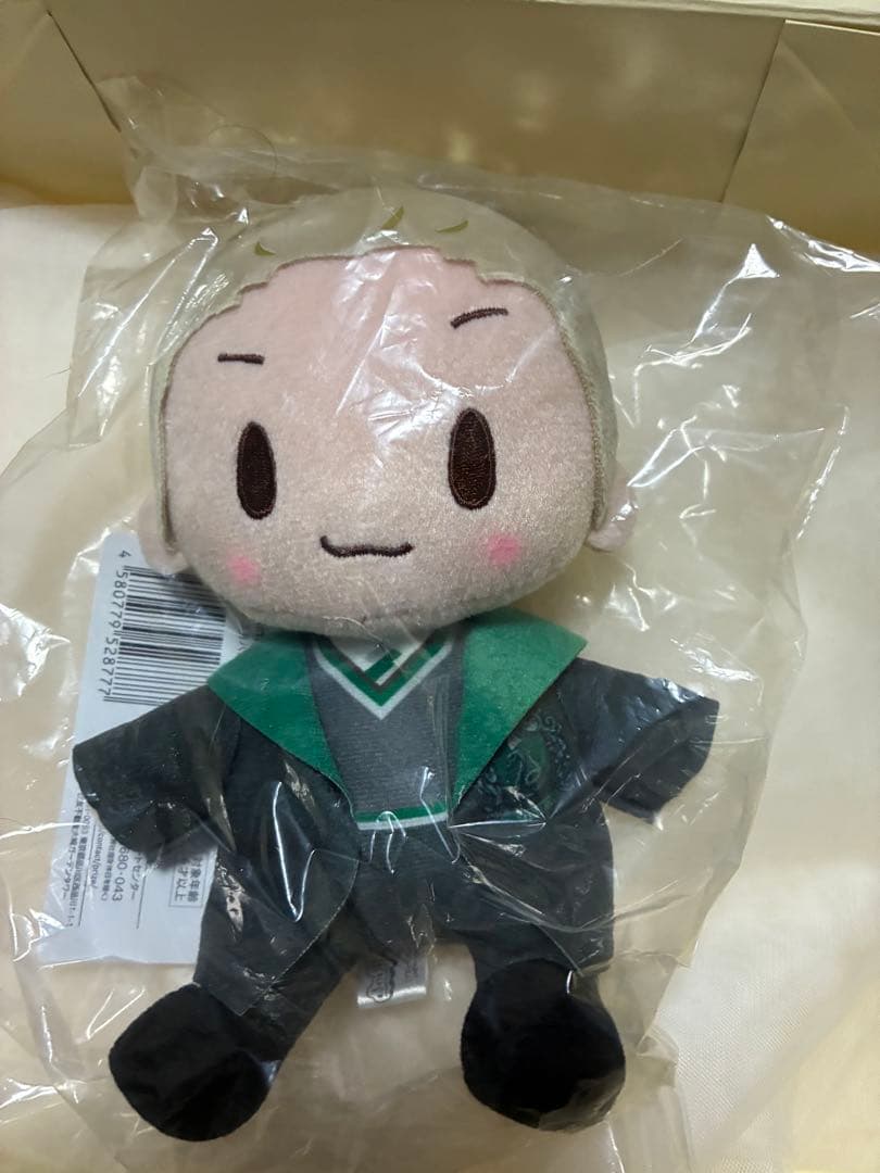 【タグ付き】ハリーポッター ふわぷちぬいぐるみ ドラコ・マルフォイ 寮服姿のハリー、ハーマイオニー、マルフォイ！セガプライズ「ハリー
