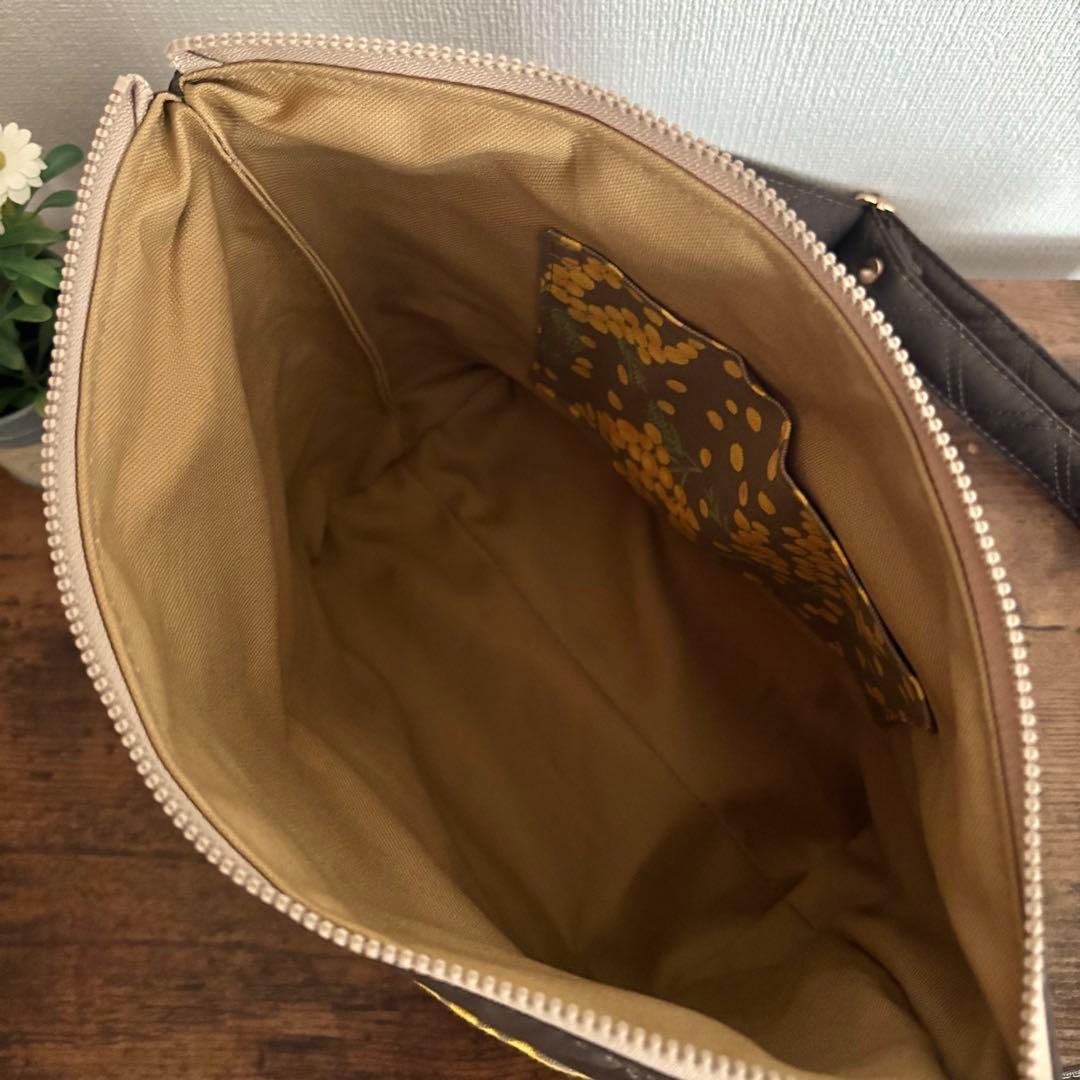 ゆうママ様専用】30cmファスナーショルダーバッグ ナイロンオックスキルト