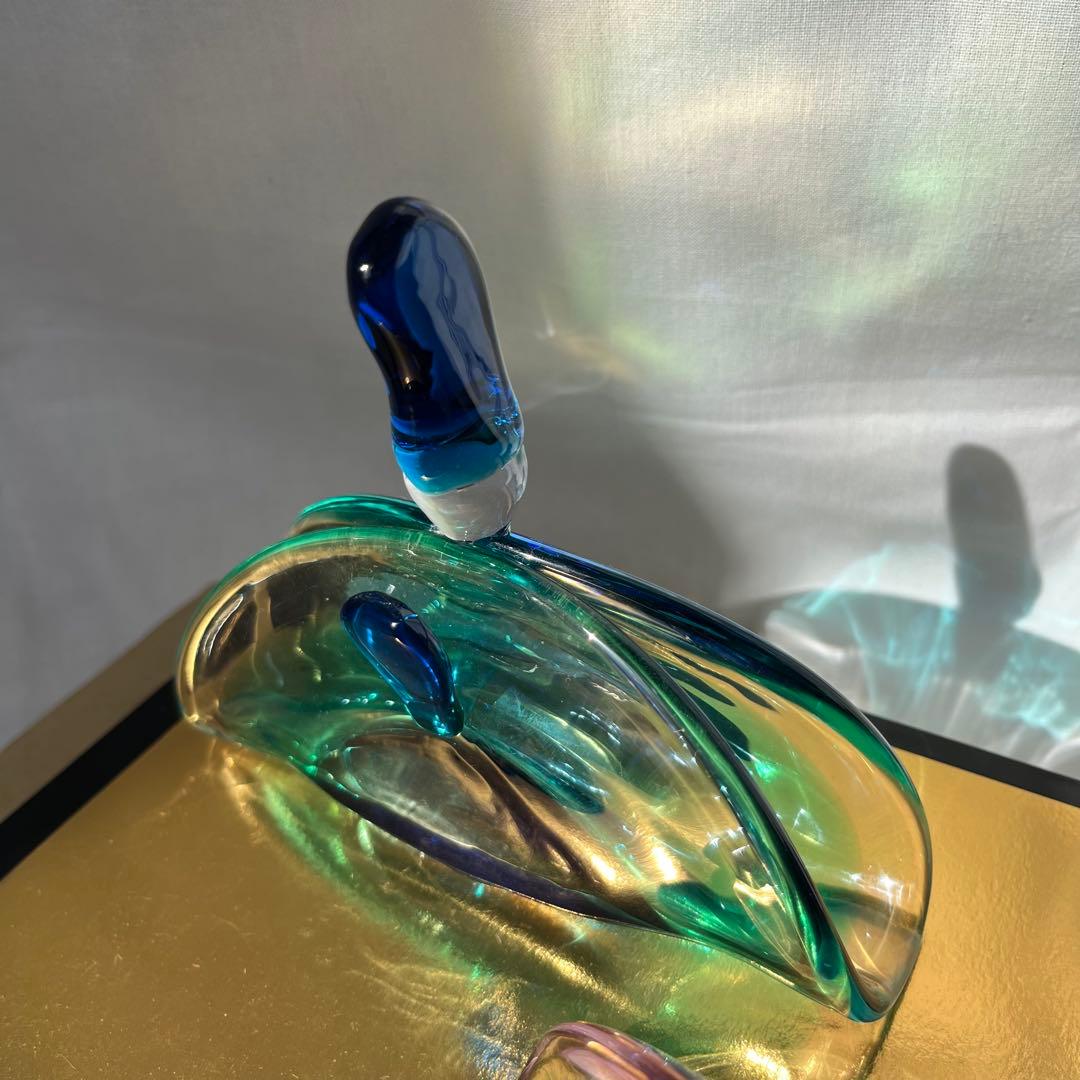 マルティグラス Multi Glass 雛人形 ガラス工芸品 置物 台付き