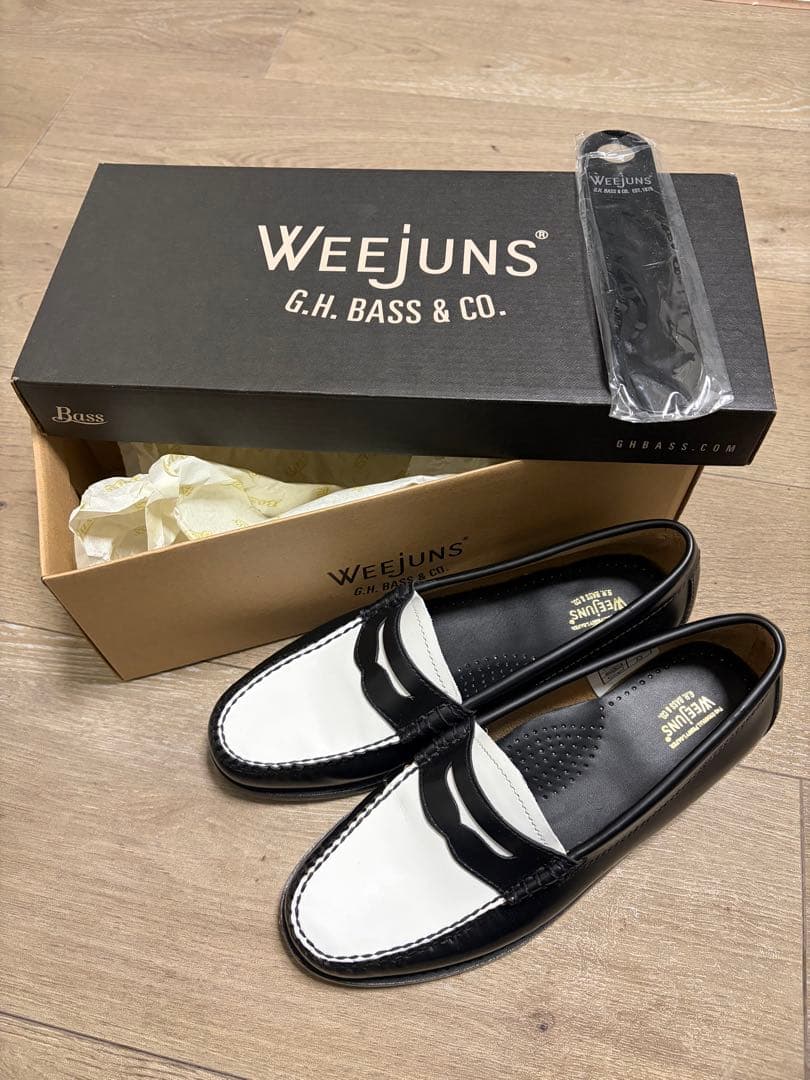 G.H.BASS Weejuns ペニーローファー US7 白黒