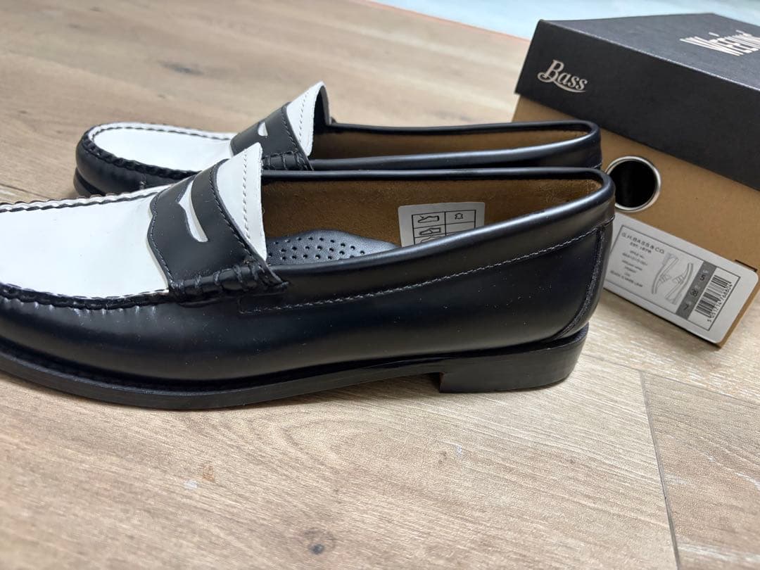 G.H.BASS Weejuns ペニーローファー US7 白黒