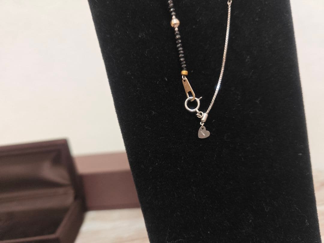 ブラックダイヤモンド ネックレス K18WG 20.0ct 磁気