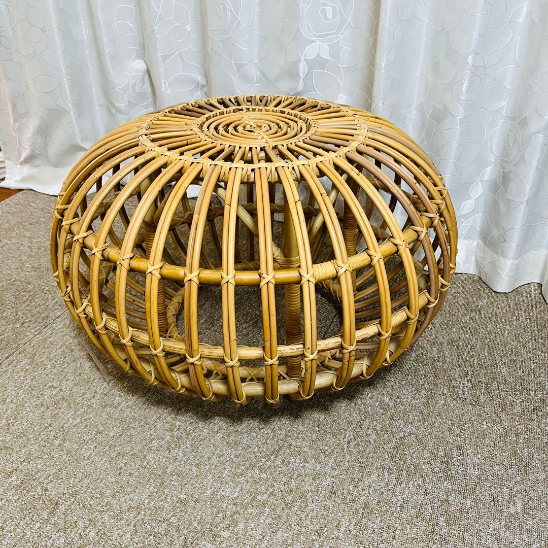 【km】シカデザイン フランコ・アルビニ オットマンL Sika Design Franco Albini Ottoman Large - Rattan Foot Rest