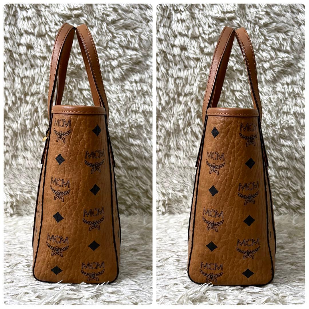 MCM TONI トップジップ ショッパー 2way ショルダーバッグ ブラウン