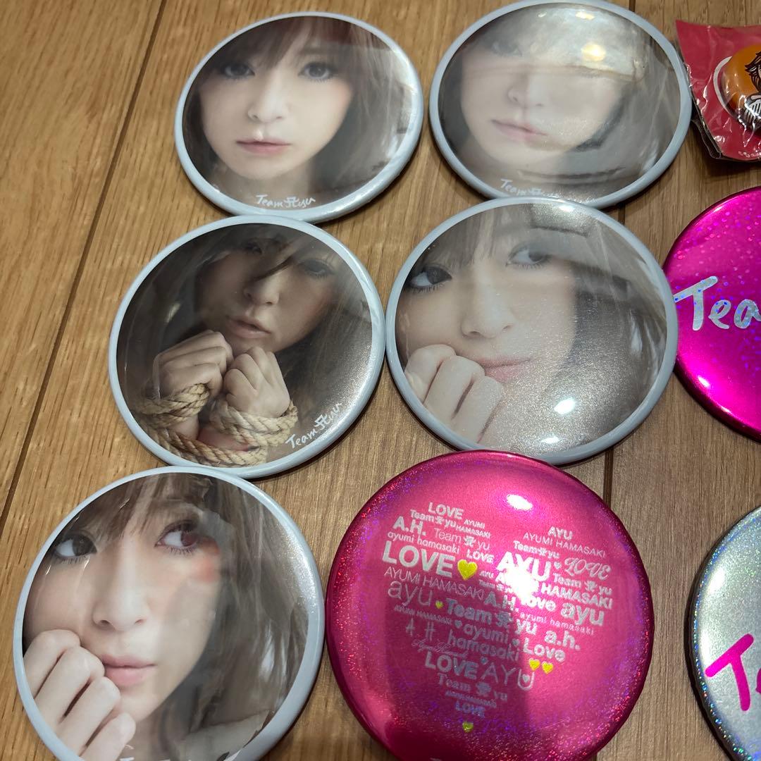 浜崎あゆみ グッズ 缶バッジ、缶ミラー18点セット まとめ売り 未開封