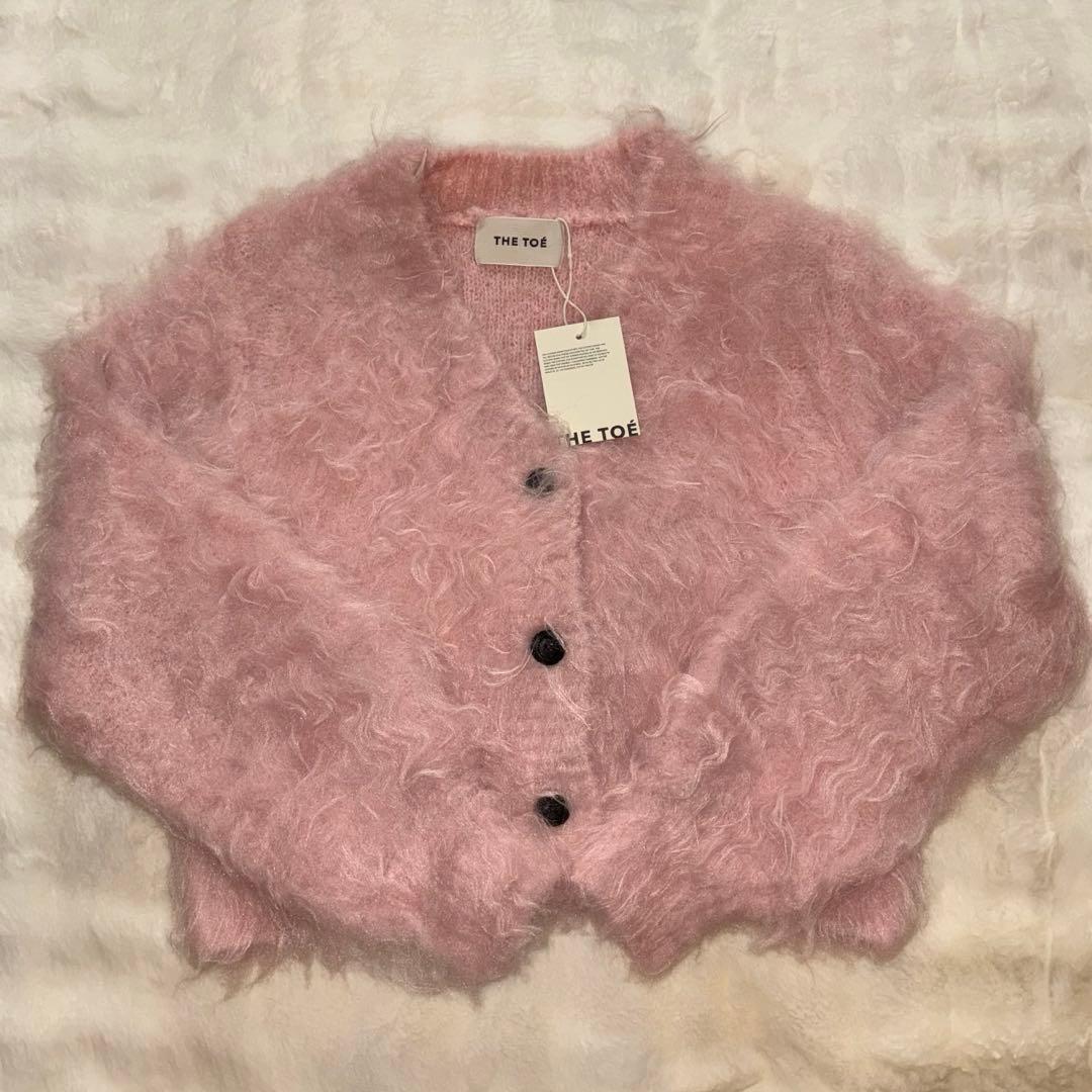 新品】THETOE SHAGGY CARDIGAN ピンクM - メルカリ