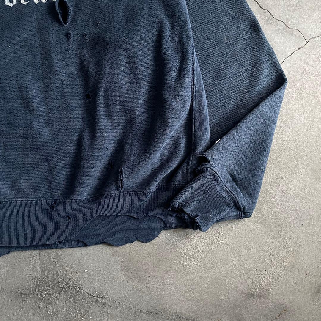 grunge is dead“ペイント“紺”XL“リバース“boro sweat - メルカリ