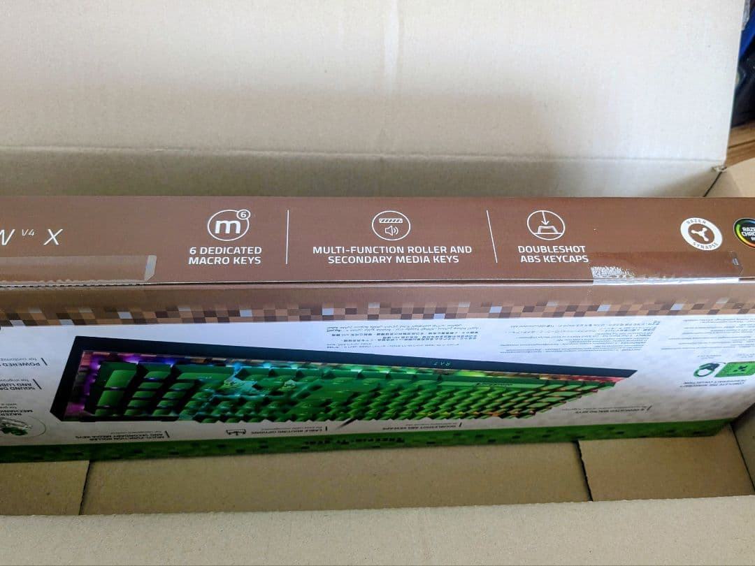 【専用】マイクラ　キーボード Razer BlackWidow V4 X Minecraft Edition Green Switch 英語配列 緑軸