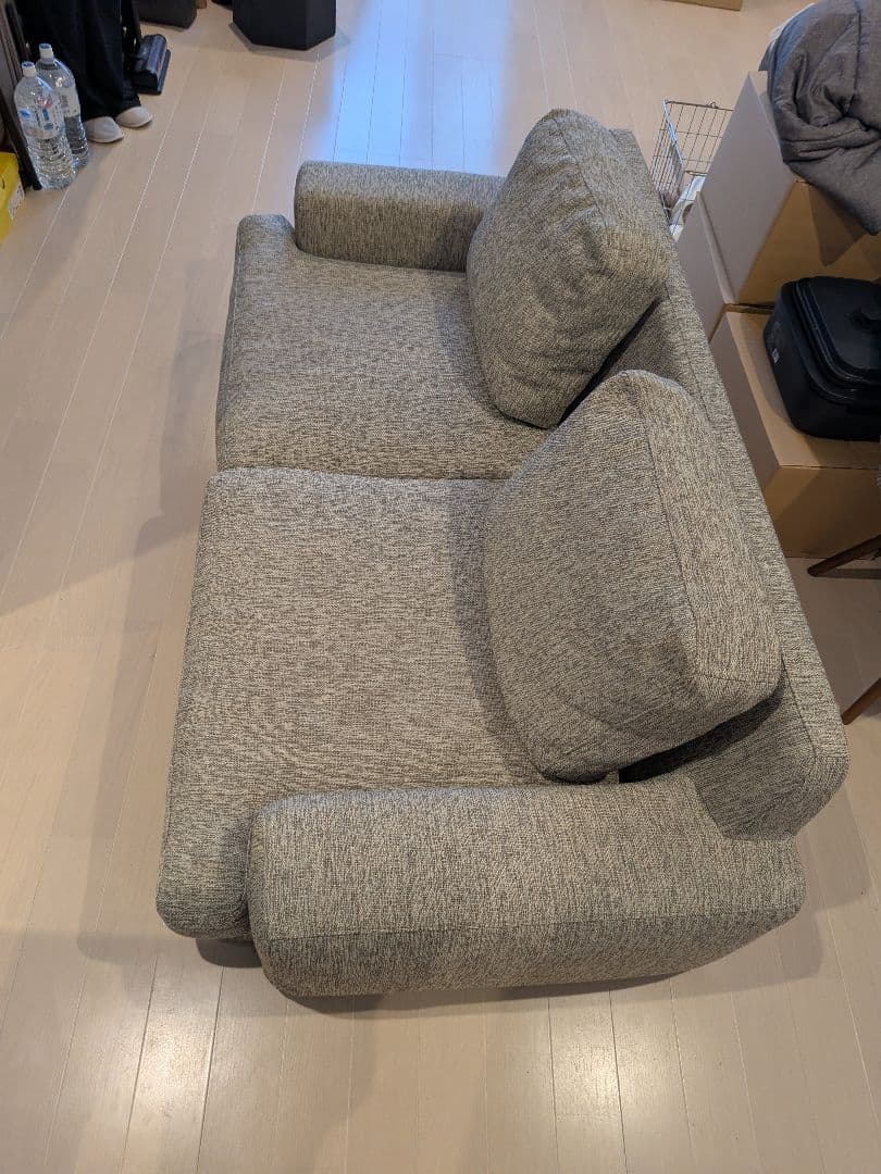 unico GREIGソファ（たのメル便発送） 2.5シーター - メルカリ