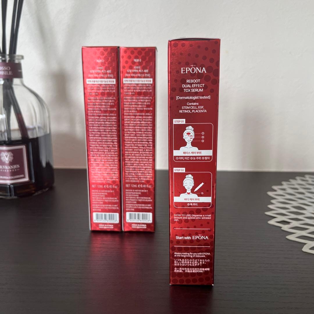 EPONA DUAL EFFECT TOX SERUM 12ml 3個 - メルカリ