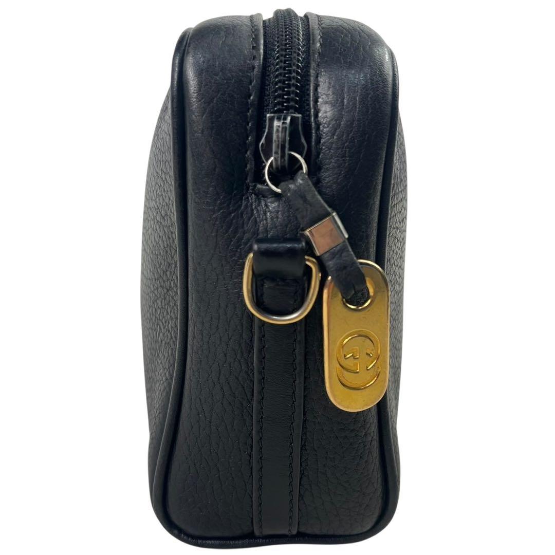 希少 グッチ ショルダーバッグ 2way インターロッキング ブラック